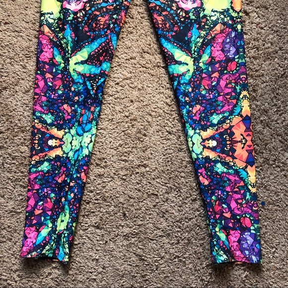 Trippy leggings pant tights rave festival lsd trip - Picture 3 of 8